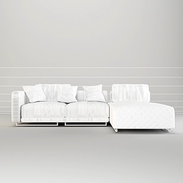 Stylish Sofa with 3D Design 3D model image 1 