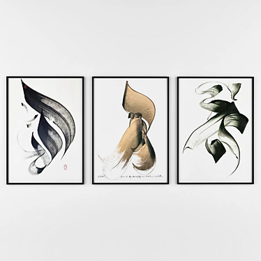 Modern Metal Wall Decor 3D model image 1 