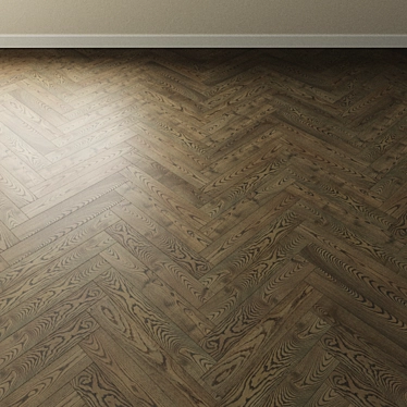 Riviera Gray Ash Chevron Parquet 3D model image 1 