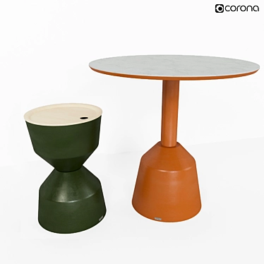 Modern Ceramic Top Dining Table 3D model image 1 