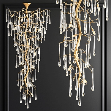 Elegant Serip Chandelier 3D model image 1 