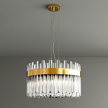 Modern Elegance Pendant Chandelier 3D model image 1 