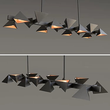 Scandinavian Minimalist Black Metal Fixture 3D model image 1 