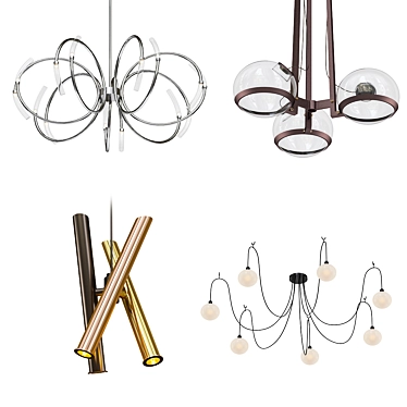 Modern Chandelier Collection 3D model image 1 