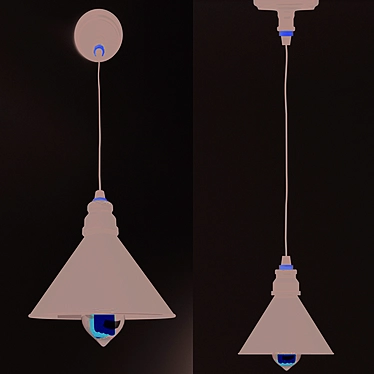 Vintage-inspired RUBINETTO Pendant Light 3D model image 1 