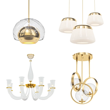 Modern Chandelier Collection 3D model image 1 