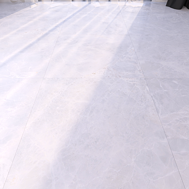 Alpha Bianco Marble Floor: Multi-Texture, High Quality Material 3D model image 1 
