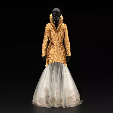 Elegant Alexander McQueen Dress Set 3D model image 1 