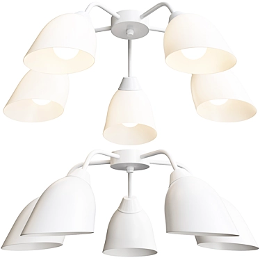 Vitaluce V3195/5PL: Elegant 5-Light Ceiling Chandelier 3D model image 1 
