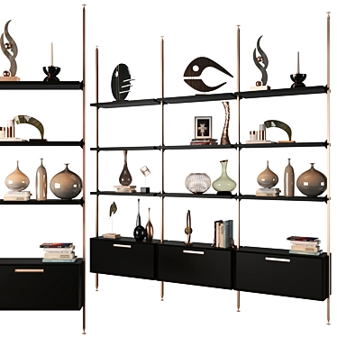 Versatile Shelving Unit for Organized Storage 3D model image 1 