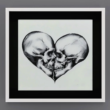 Skull Heart Picture 3D model image 1 
