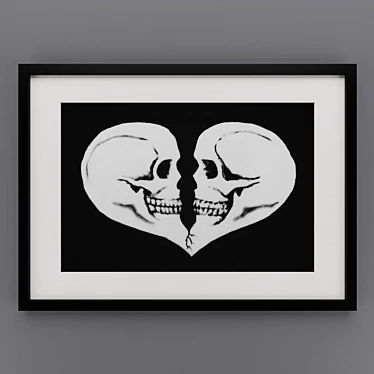 Title: Sketch Noir Heart Skull 3D model image 1 