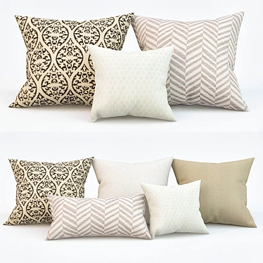 Modern Pillow Set: Perfect for Contemporary Interiors 3D model image 1 