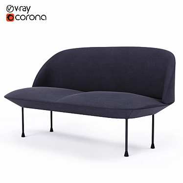 Modern Minimalist Muuto Oslo Sofa 3D model image 1 