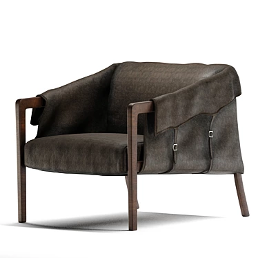 Kent Leather Armchair: Handcrafted Luxury 3D model image 1 