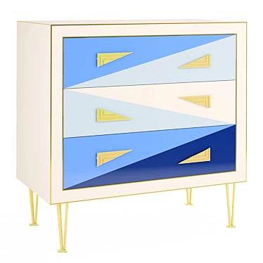 Stylish Adler Harlequin 3-drawer Chest 3D model image 1 