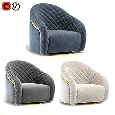 Luxury Portofino Armchair: Elegant, Stylish, and Comfortable 3D model image 1 