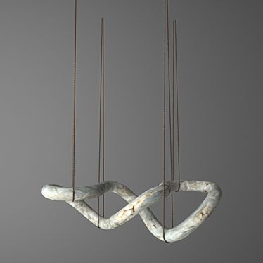 Lustrous Infinity Chandelier 3D model image 1 