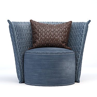 Kikko Jean: Stylish and Comfortable Armchair 3D model image 1 