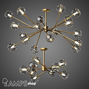 Elegant Diamond Chandelier: Stunning Designs 3D model image 1 