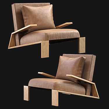 Elevate: Stylish and Comfortable Living Chair 3D model image 1 