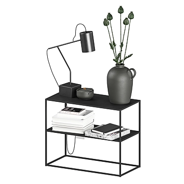 Sleek Modern Console Table 3D model image 1 