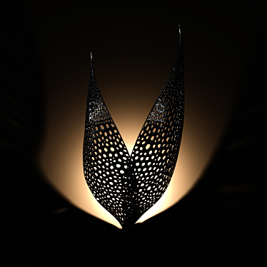 Metal Perforated Sconce: Novosvet WINGS 3D model image 1 