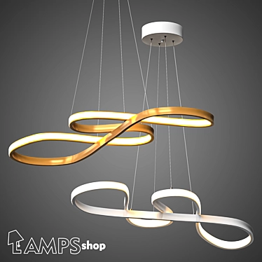 Elegant Ring Chandelier - Stunning and Stylish 3D model image 1 