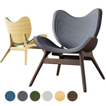 Scandi Shell Chair: Timeless Elegance 3D model image 1 