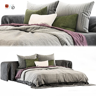 Modern Bed01 | Sleek Design, Vray Render 3D model image 1 