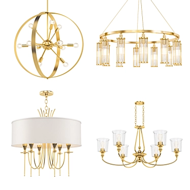 Modern Chandelier Collection 3D model image 1 