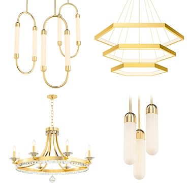 Modern Lighting Collection: Chandeliers & Pendants 3D model image 1 