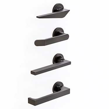 Sleek Door Handle Set: Fratelli Catinni 3D model image 1 