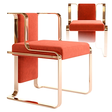 Jarman Dining Chair: Timeless Elegance 3D model image 1 