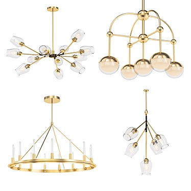 Modern Chandeliers Collection 3D model image 1 