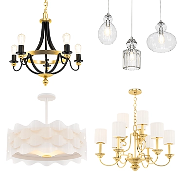 Modern Chandelier Collection 3D model image 1 