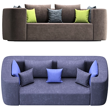 Elegant VP168 Sofa by Verpan 3D model image 1 