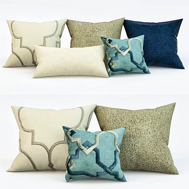 Modern Pillow Set: Perfect for Contemporary Interiors 3D model image 1 