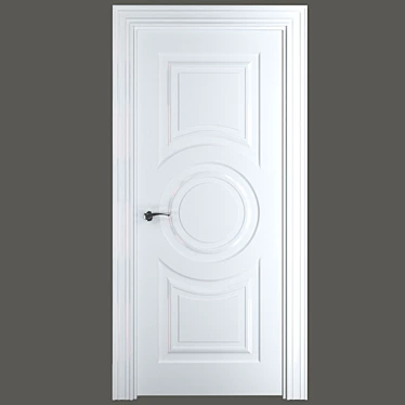 Classic Circle 9: Pearl-Infused Interior Doors 3D model image 1 