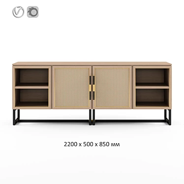 Mykonos Sideboard: Elegant and Functional 3D model image 1 