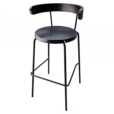 Yngvar Anthracite Bar Stool 3D model image 1 