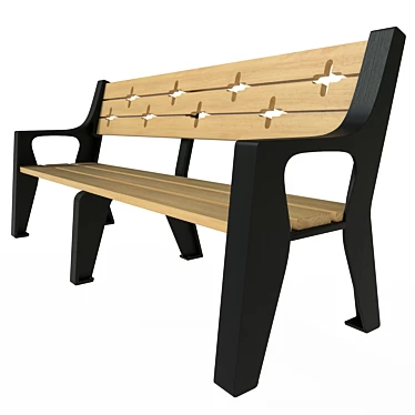 Title: Ironworks Urban Bench 3D model image 1 