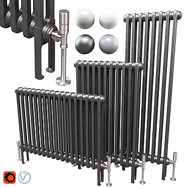 Butler & Rose 2 Column Radiator 3D model image 1 