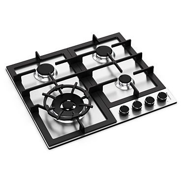 Sleek and Stylish Electric Cooktop 3D model image 1 