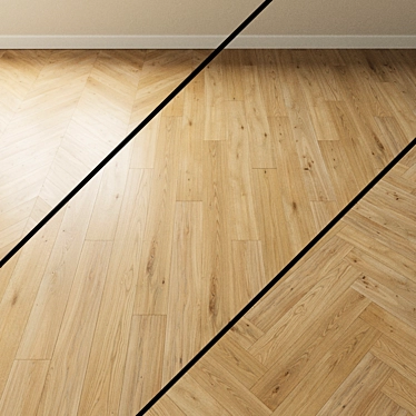 French Oak Artistry: Batist Chevron Parquet 3D model image 1 