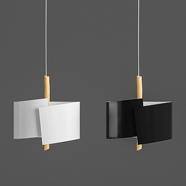 Stolico Lamp Set - Black & White - 40cm Height 3D model image 1 