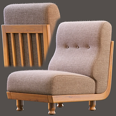 Guillerme & Chambron Easy Chair: Stylish and Comfortable 3D model image 1 