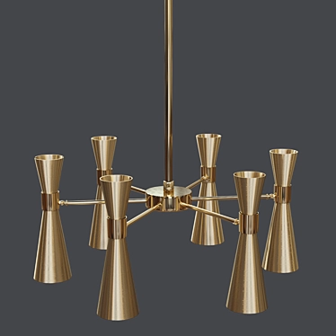 Hourglass Pendant Light Fixture 3D model image 1 
