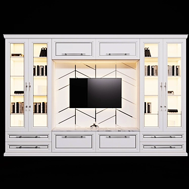 Multimedia Wardrobe: Space-Saving TV Cupboard 3D model image 1 