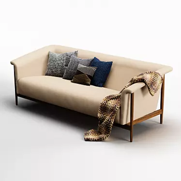  Scandinavian Elegance: Svenson Sofa 3D model image 1 